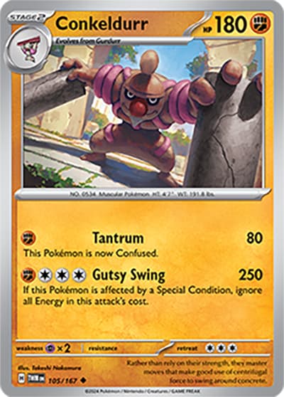 Conkeldurr（TWM 105/167 Uncommon / Twilight Masquerade / Scarlet & Violet）