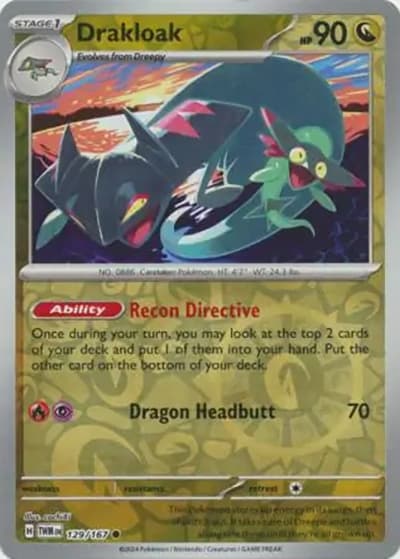 Drakloak（TWM 129/167 Reverse Holo / Twilight Masquerade / Scarlet & Violet）