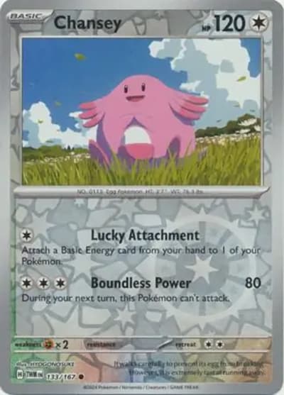Chansey（TWM 133/167 Reverse Holo / Twilight Masquerade / Scarlet & Violet）