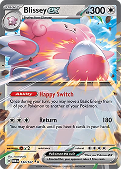 Blissey ex（TWM 134/167 Double Rare / Twilight Masquerade / Scarlet & Violet）