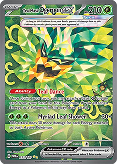 Teal Mask Ogerpon ex（TWM 211/167 Special Illustration Rare / Twilight Masquerade / Scarlet & Violet）
