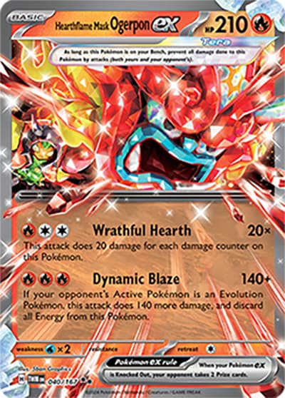 Hearthflame Mask Ogerpon ex（TWM 040/167 Double Rare / Twilight Masquerade / Scarlet & Violet）