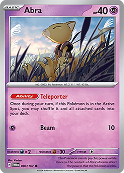 Abra（TWM 080/167 Common / Twilight Masquerade / Scarlet & Violet）