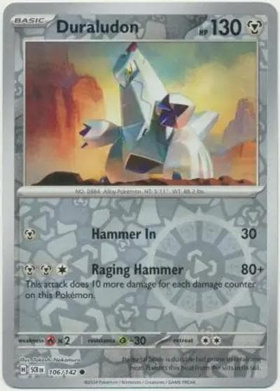 Duraludon（SCR 106/142 Reverse Holo / Stellar Crown / Scarlet & Violet）