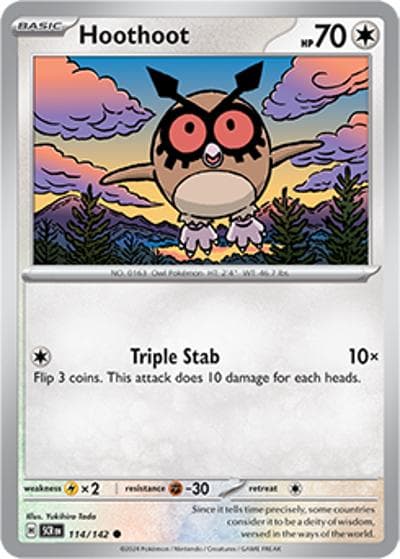 Hoothoot（SCR 114/142 Common / Stellar Crown / Scarlet & Violet）