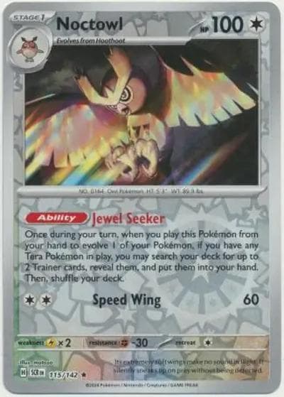 Noctowl（SCR 115/142 Reverse Holo / Stellar Crown / Scarlet & Violet）