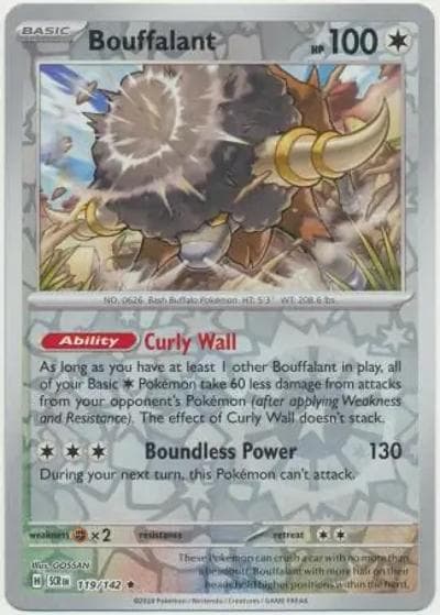 Bouffalant（SCR 119/142 Reverse Holo / Stellar Crown / Scarlet & Violet）