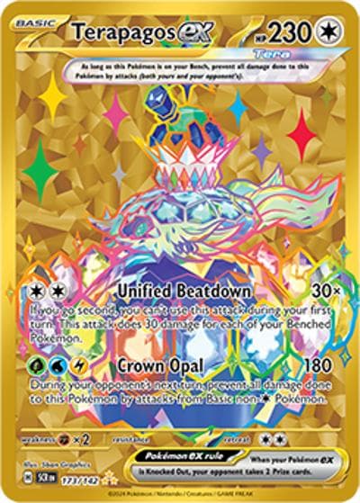 Terapagos ex（SCR 173/142 Hyper Rare / Stellar Crown / Scarlet & Violet）