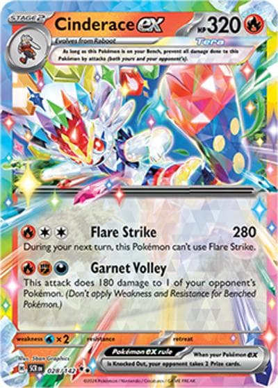 Cinderace ex（SCR 028/142 Double Rare / Stellar Crown / Scarlet & Violet）