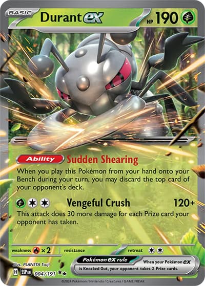 Durant ex（SSP 004/191 Double Rare / Surging Sparks / Scarlet & Violet）