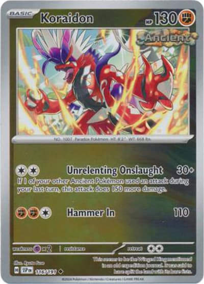 Koraidon（SSP 116/191 Reverse Holo / Surging Sparks / Scarlet & Violet）