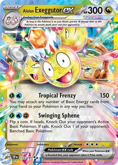 Alolan Exeggutor ex（SSP 133/191 Double Rare / Surging Sparks / Scarlet & Violet）