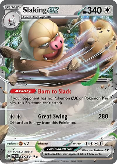 Slaking ex（SSP 147/191 Double Rare / Surging Sparks / Scarlet & Violet）