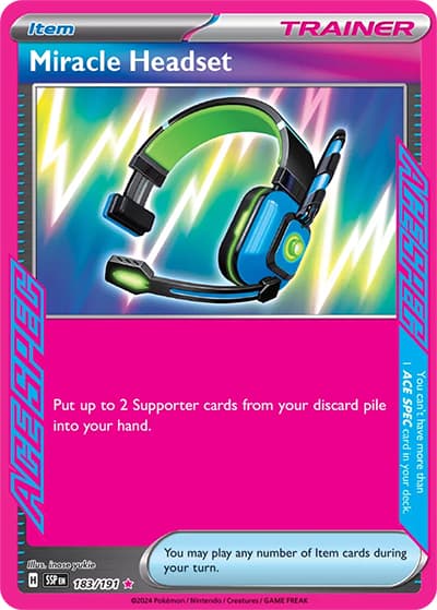Miracle Headset（SSP 183/191 ACE SPEC rare / Surging Sparks / Scarlet & Violet）