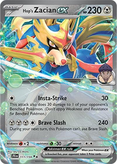 Hop's Zacian ex（JTG 111/159 Double Rare / Journey Together / Scarlet & Violet）