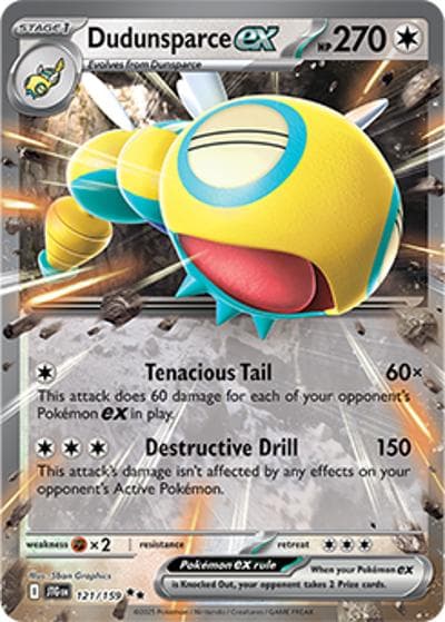 Dudunsparce ex（JTG 121/159 Double Rare / Journey Together / Scarlet & Violet）