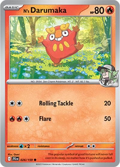 N's Darumaka（JTG 026/159 Common / Journey Together / Scarlet & Violet）