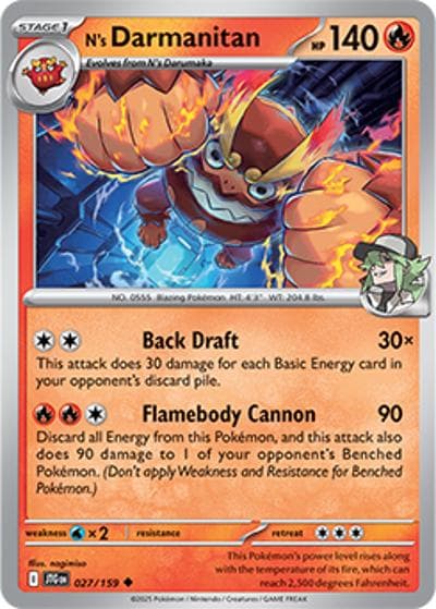 N's Darmanitan（JTG 027/159 Uncommon / Journey Together / Scarlet & Violet）