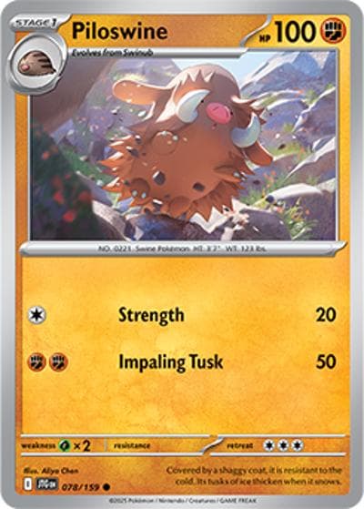 Piloswine（JTG 078/159 Common / Journey Together / Scarlet & Violet）