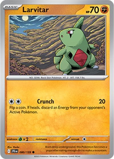 Larvitar（JTG 080/159 Common / Journey Together / Scarlet & Violet）