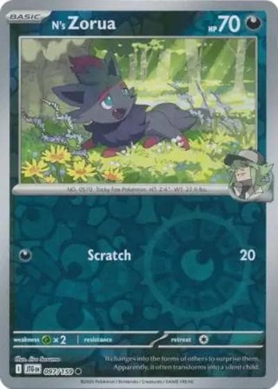 N's Zorua（JTG 097/159 Reverse Holo / Journey Together / Scarlet & Violet）