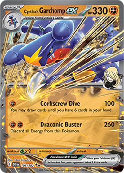 Cynthia's Garchomp ex（DRI 104/182 Double Rare / Destined Rivals / Scarlet & Violet）