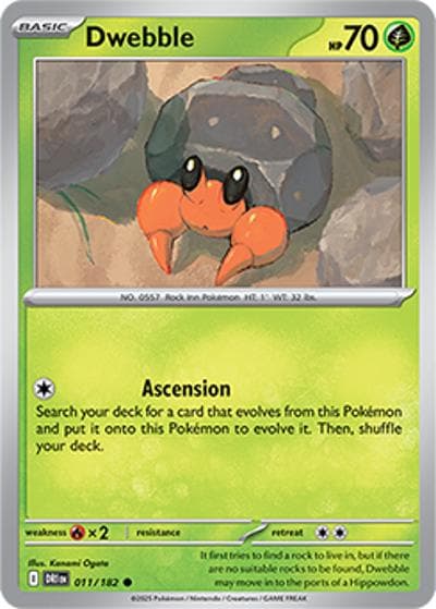 Dwebble（DRI 011/182 Common / Destined Rivals / Scarlet & Violet）