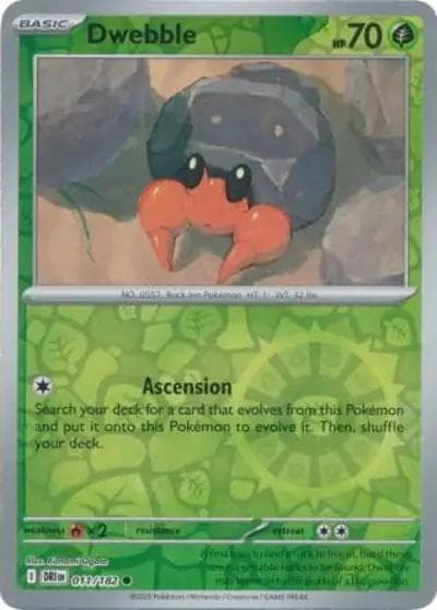 Dwebble（DRI 011/182 Reverse Holo / Destined Rivals / Scarlet & Violet）