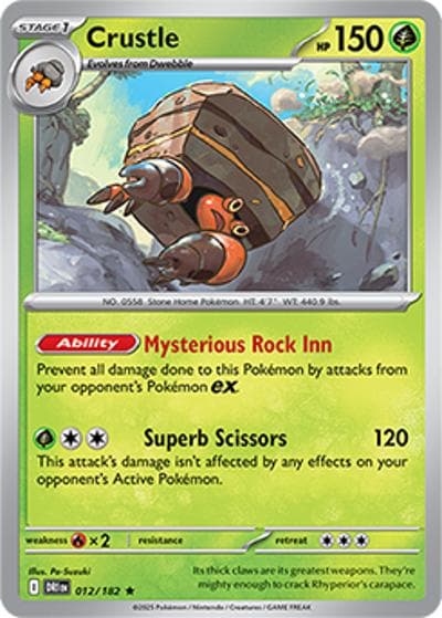 Crustle（DRI 012/182 Rare / Destined Rivals / Scarlet & Violet）