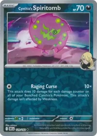 Cynthia's Spiritomb（DRI 129/182 Reverse Holo / Destined Rivals / Scarlet & Violet）
