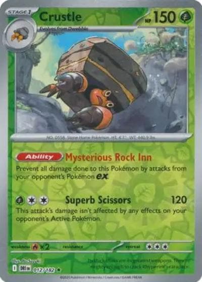 Crustle（DRI 012/182 Reverse Holo / Destined Rivals / Scarlet & Violet）