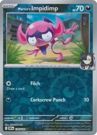 Marnie's Impidimp（DRI 134/182 Reverse Holo / Destined Rivals / Scarlet & Violet）