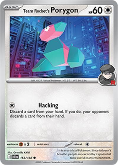 Team Rocket's Porygon（DRI 153/182 Common / Destined Rivals / Scarlet & Violet）