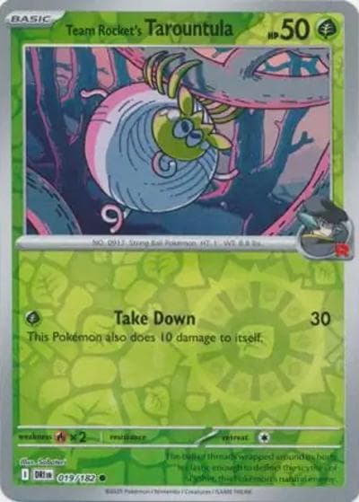 Team Rocket's Tarountula（DRI 019/182 Reverse Holo / Destined Rivals / Scarlet & Violet）