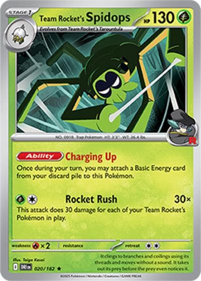 Team Rocket's Spidops（DRI 020/182 Rare / Destined Rivals / Scarlet & Violet）