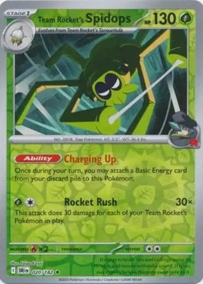 Team Rocket's Spidops（DRI 020/182 Reverse Holo / Destined Rivals / Scarlet & Violet）