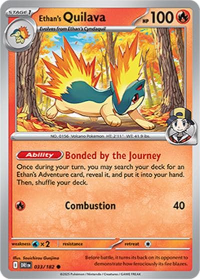 Ethan's Quilava（DRI 033/182 Common / Destined Rivals / Scarlet & Violet）