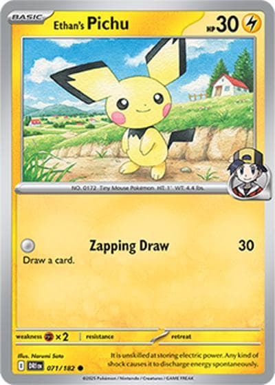 Ethan's Pichu（DRI 071/182 Common / Destined Rivals / Scarlet & Violet）