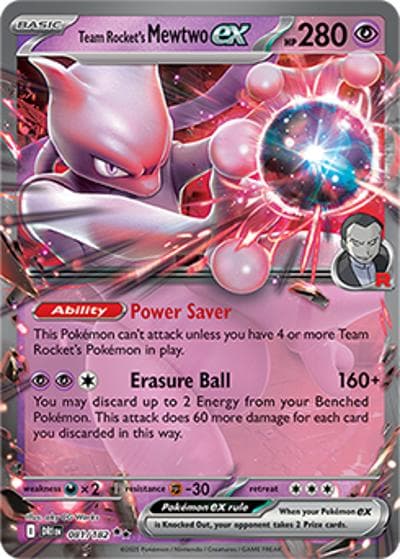 Team Rocket's Mewtwo ex（DRI 081/182 Double Rare / Destined Rivals / Scarlet & Violet）