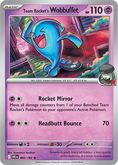 Team Rocket's Wobbuffet（DRI 082/182 Rare / Destined Rivals / Scarlet & Violet）
