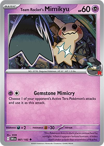Team Rocket's Mimikyu（DRI 087/182 Uncommon / Destined Rivals / Scarlet & Violet）