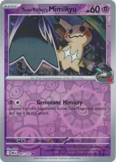 Team Rocket's Mimikyu（DRI 087/182 Reverse Holo / Destined Rivals / Scarlet & Violet）