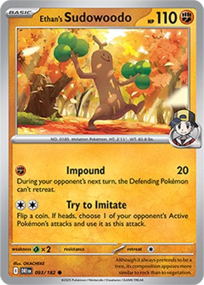 Ethan's Sudowoodo（DRI 093/182 Common / Destined Rivals / Scarlet & Violet）