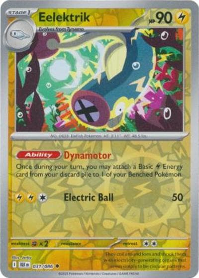 Eelektrik（BLK 031/086 Reverse Holo / Black Bolt / Scarlet & Violet）