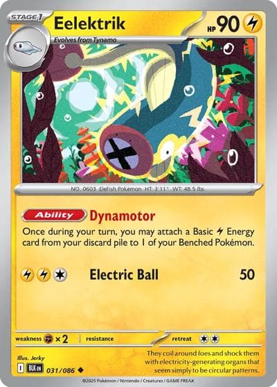Eelektrik（BLK 031/086 Uncommon / Black Bolt / Scarlet & Violet）