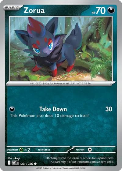 Zorua（WHT 061/086 Common / White Flare / Scarlet & Violet）