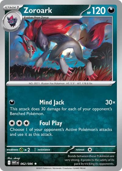 Zoroark（WHT 062/086 Rare / White Flare / Scarlet & Violet）
