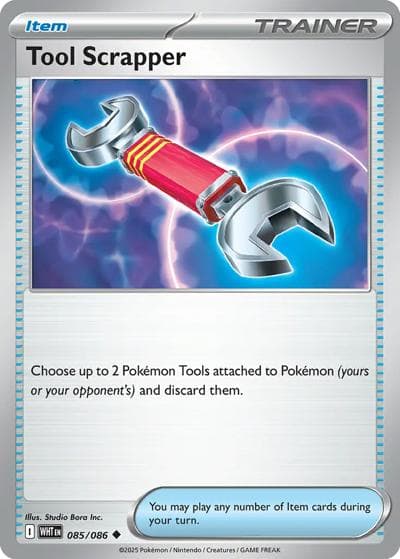 Tool Scrapper（WHT 085/086 Uncommon / White Flare / Scarlet & Violet）