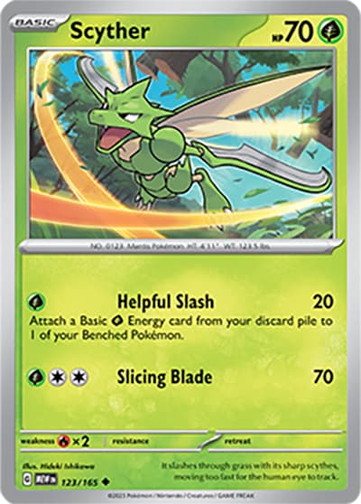 Scyther（MEW 123/165 Uncommon / 151 / Scarlet & Violet）