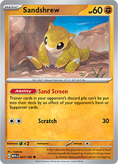 Sandshrew（MEW 027/165 Common / 151 / Scarlet & Violet）